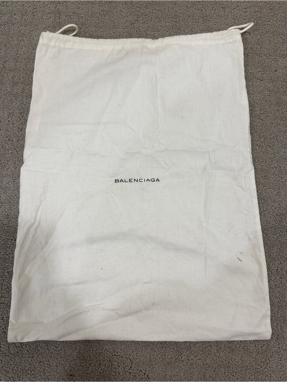 Balenciaga White Drawstring Dust Bag for purse or shoes